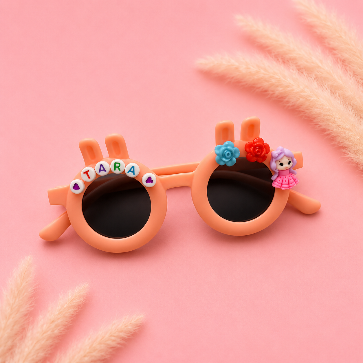 Peach Bunny Personalised Sunglasses