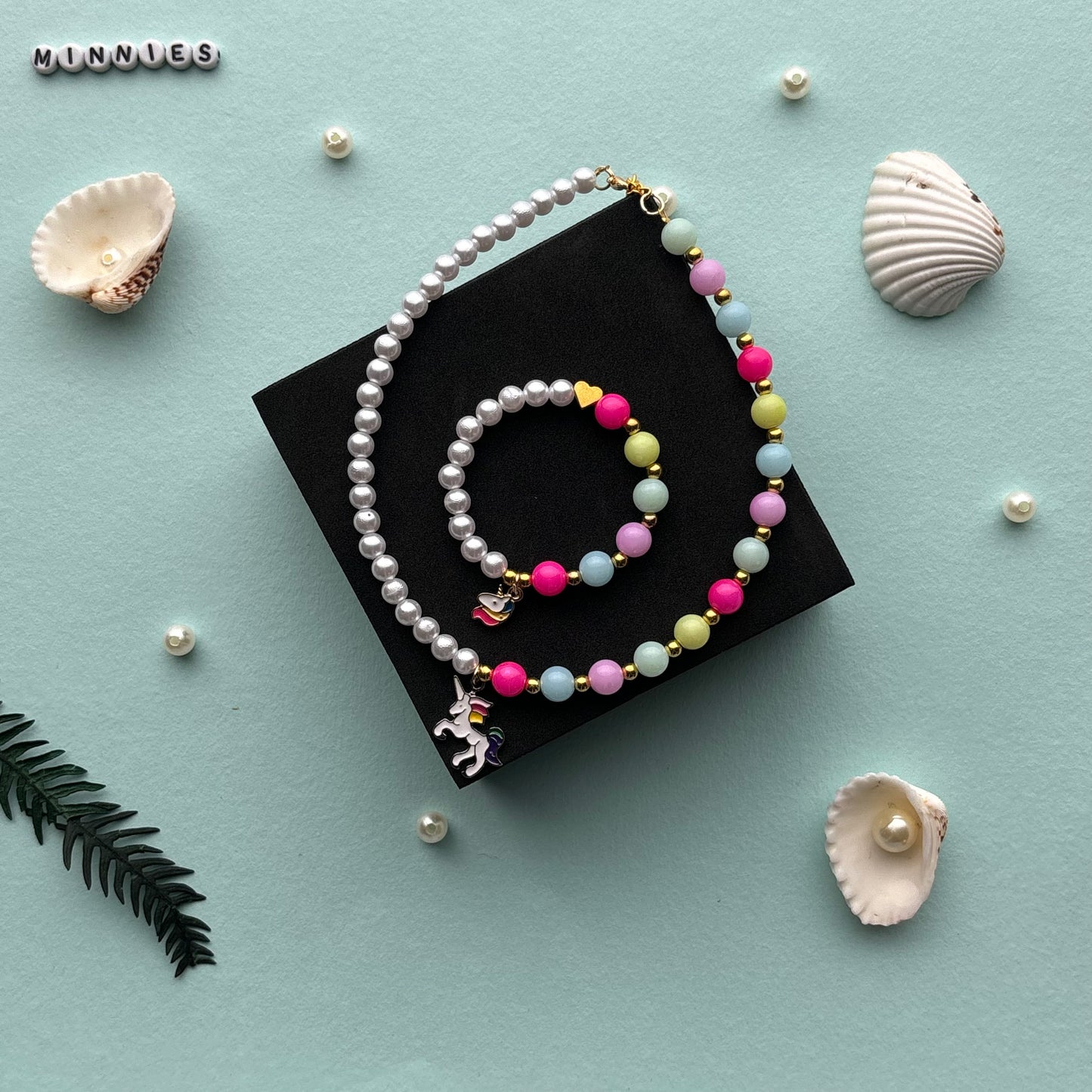 Kids Multicolour Necklace & Bracelet Combo