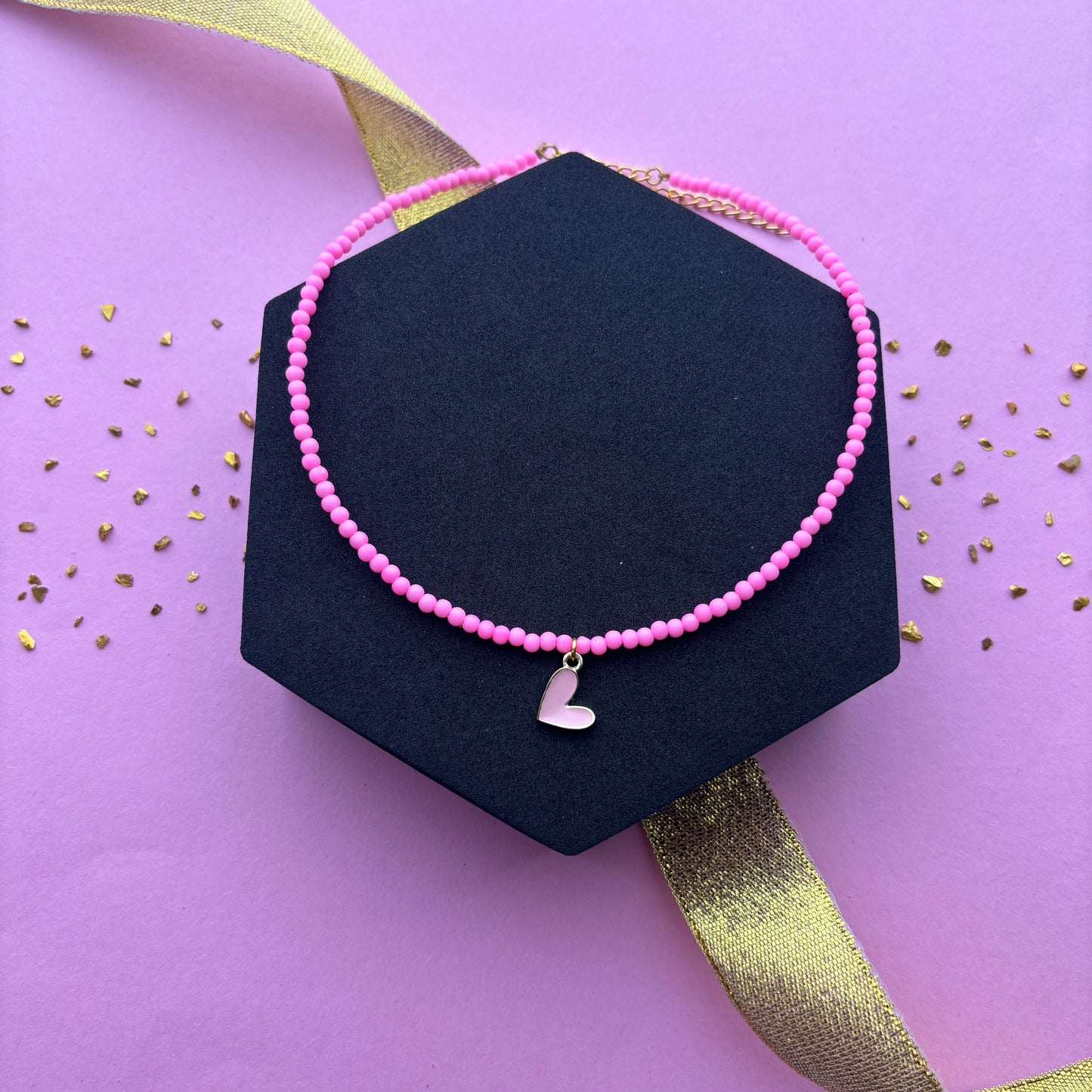 Kids Pink Heart Necklace