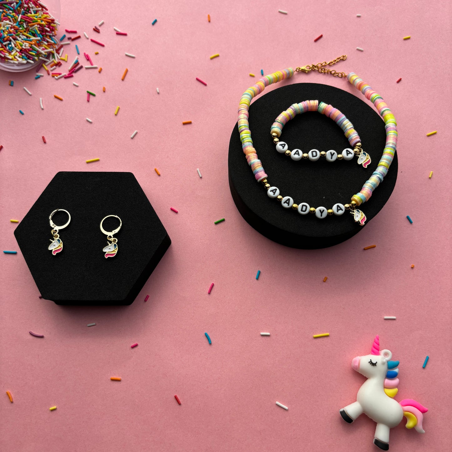 Unicorn Fimo Jewellery Set