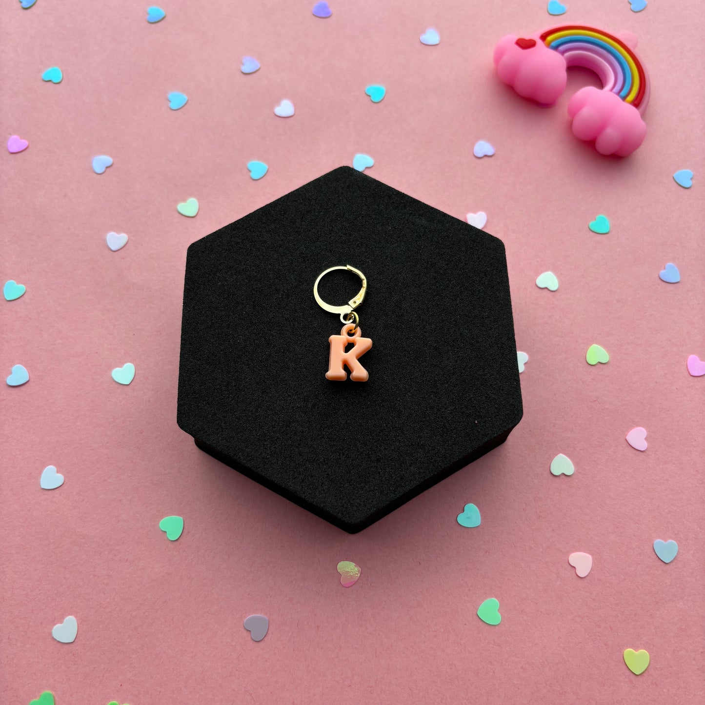 Drooping Initial Earrings (Pair)