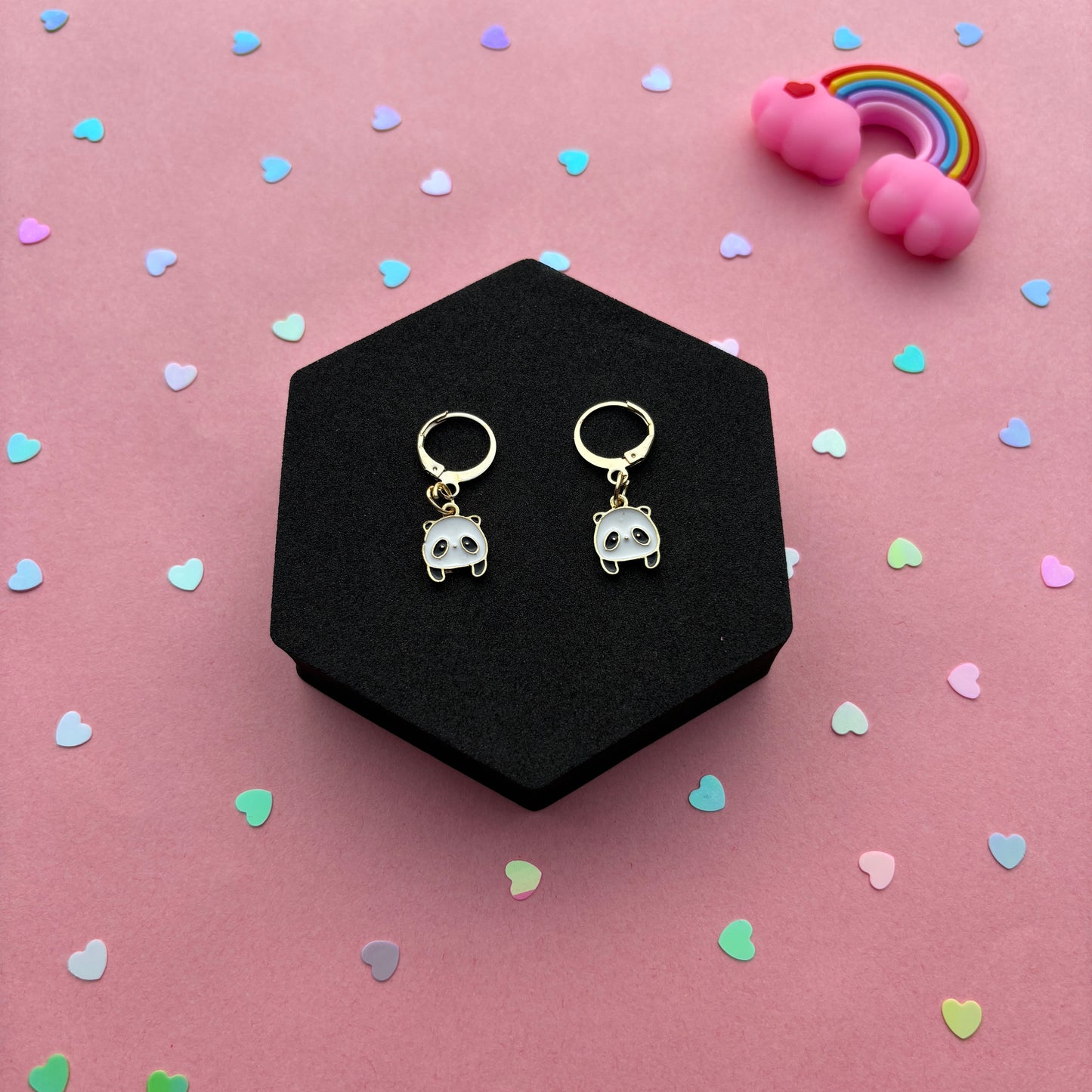 Panda Face Earrings