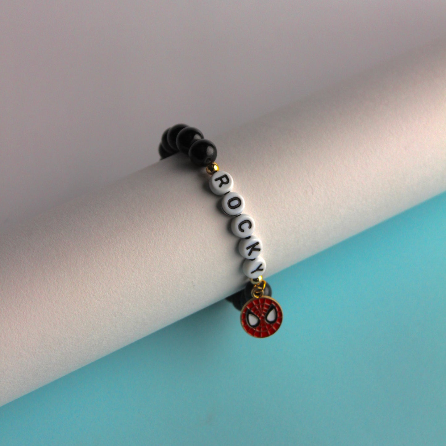 Boys Superhero Charms Personalised Bracelet