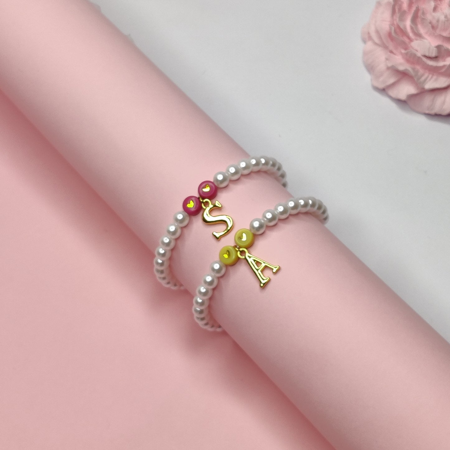 Mom & Daughter Matching Initial Bracelet Combo