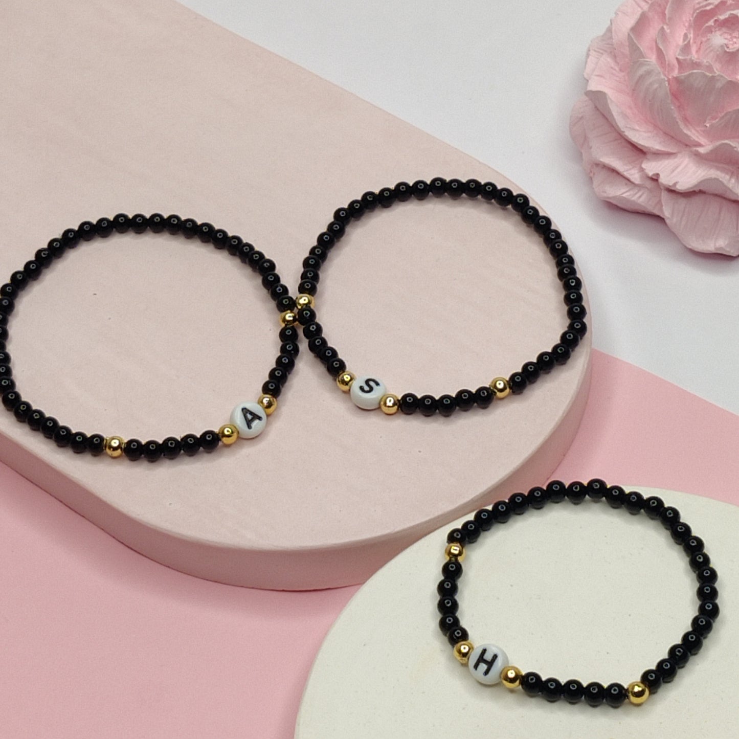 Family Matching Initial Bracelet Combo