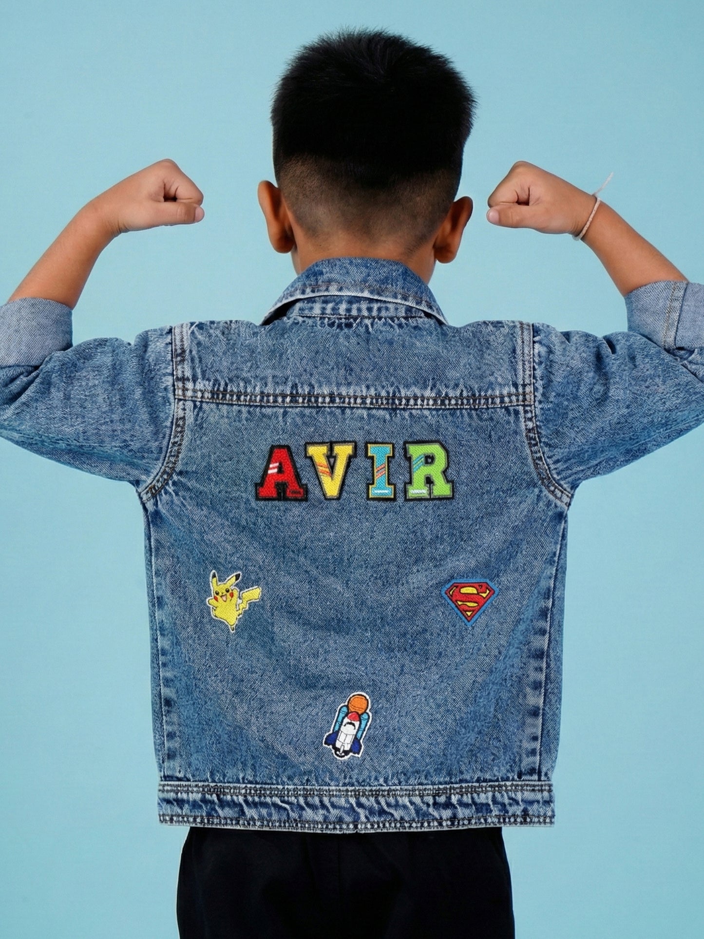 Personalised Zipper Denim Jacket