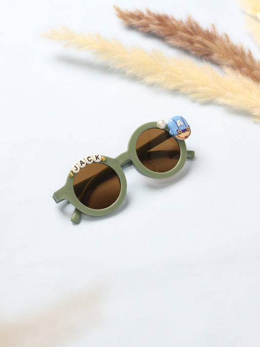 Sage Green Kids Personalised Sunglasses