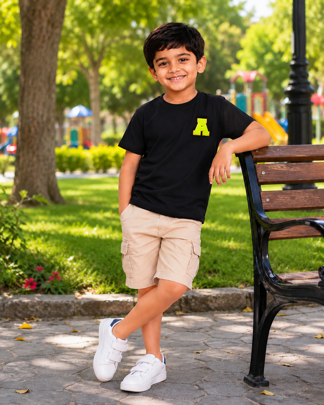Initial Black T-shirt