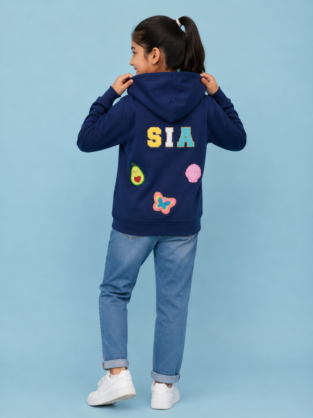 Kids Personalised Zipper Hoodie