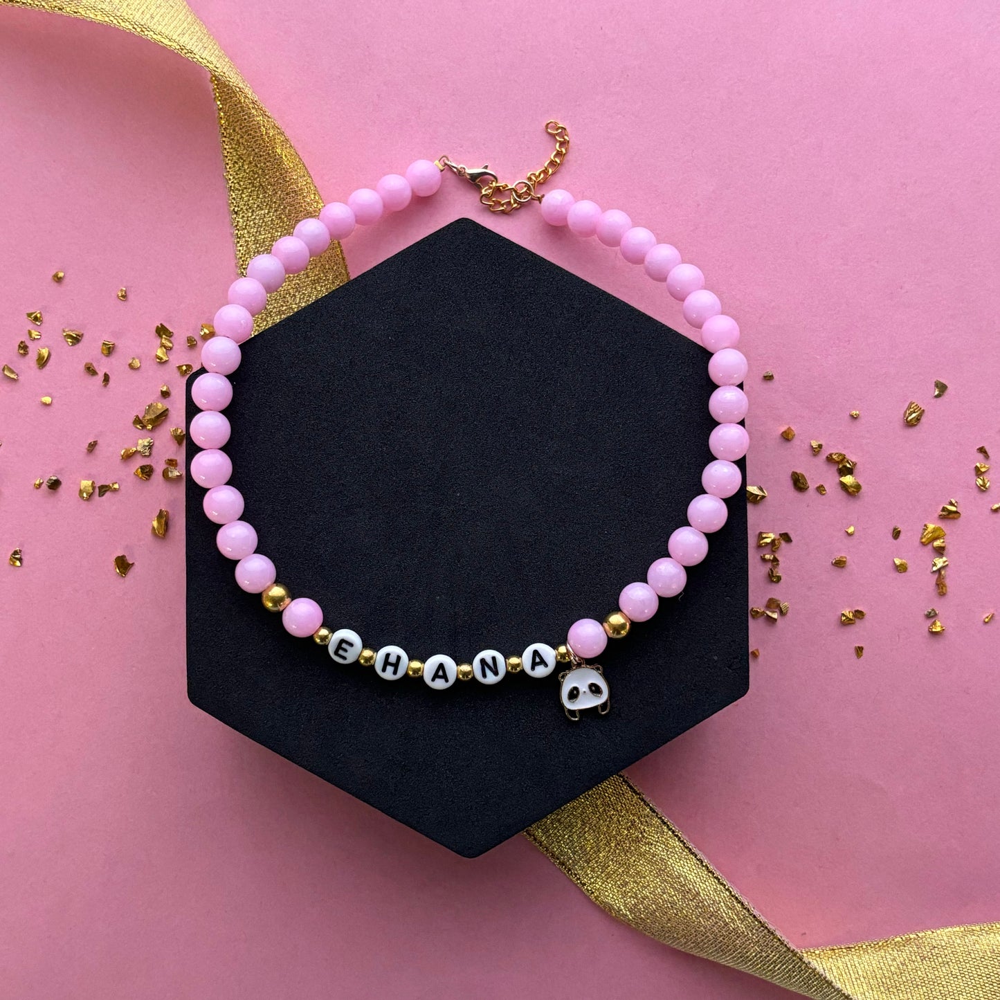 Kids Personalised Bead Necklace & Bracelet Combo