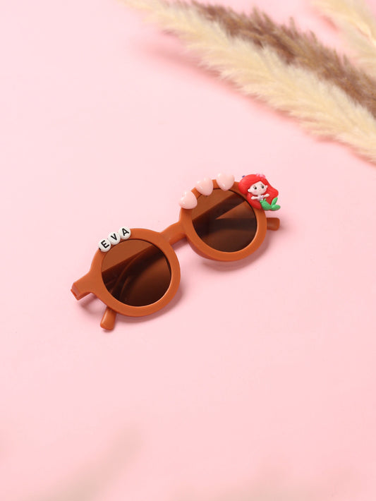 Burnt umber Kids Personalised Sunglasses