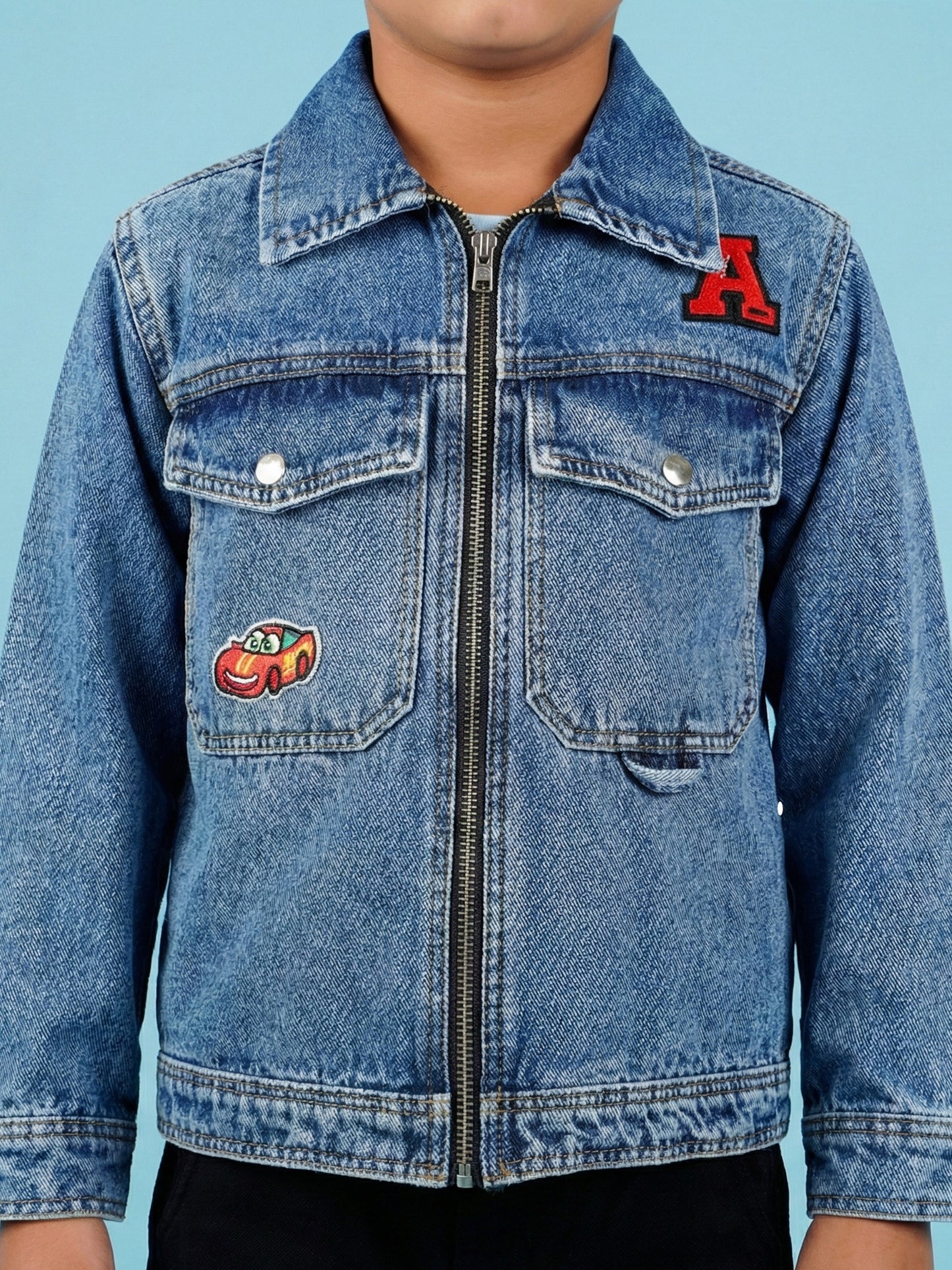 Personalised Zipper Denim Jacket